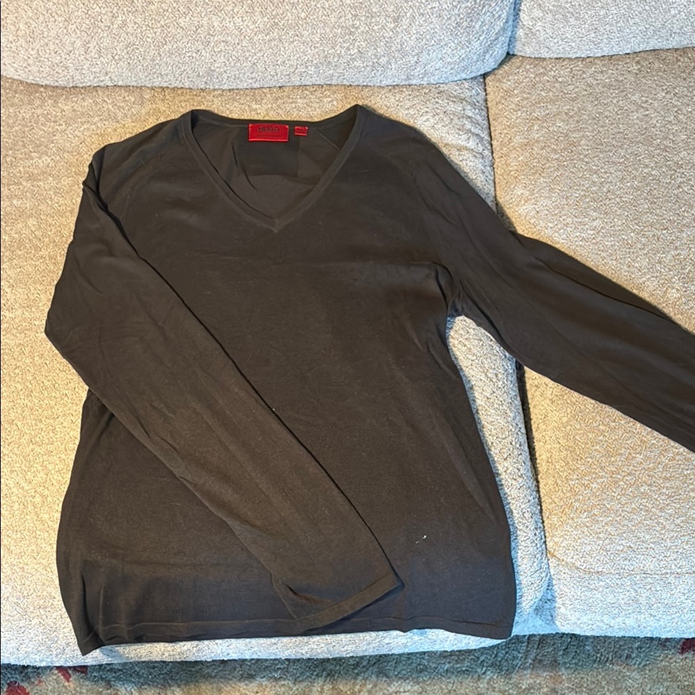 Hugo Boss Black V-Neck Sweater Knit Classic